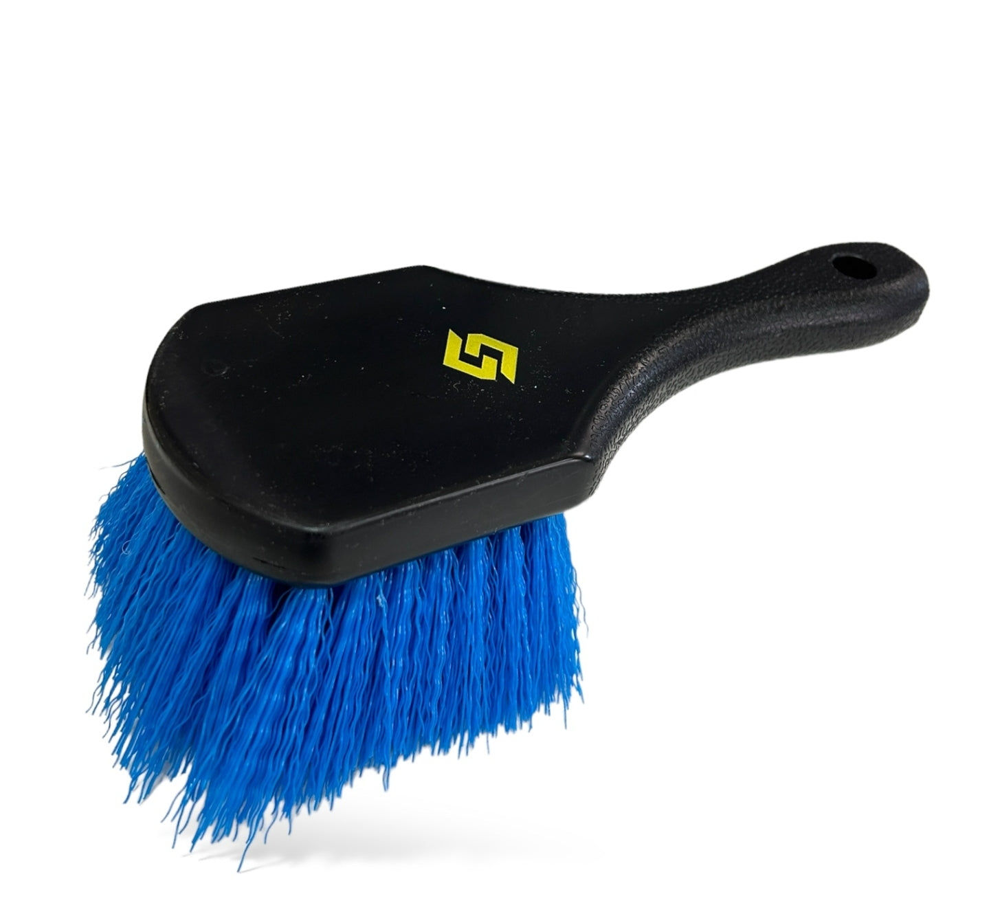 Tire/Wheel Brush- Heavy Cleaning With Gentle Feathered Bristles Short Handle Green Bristles
