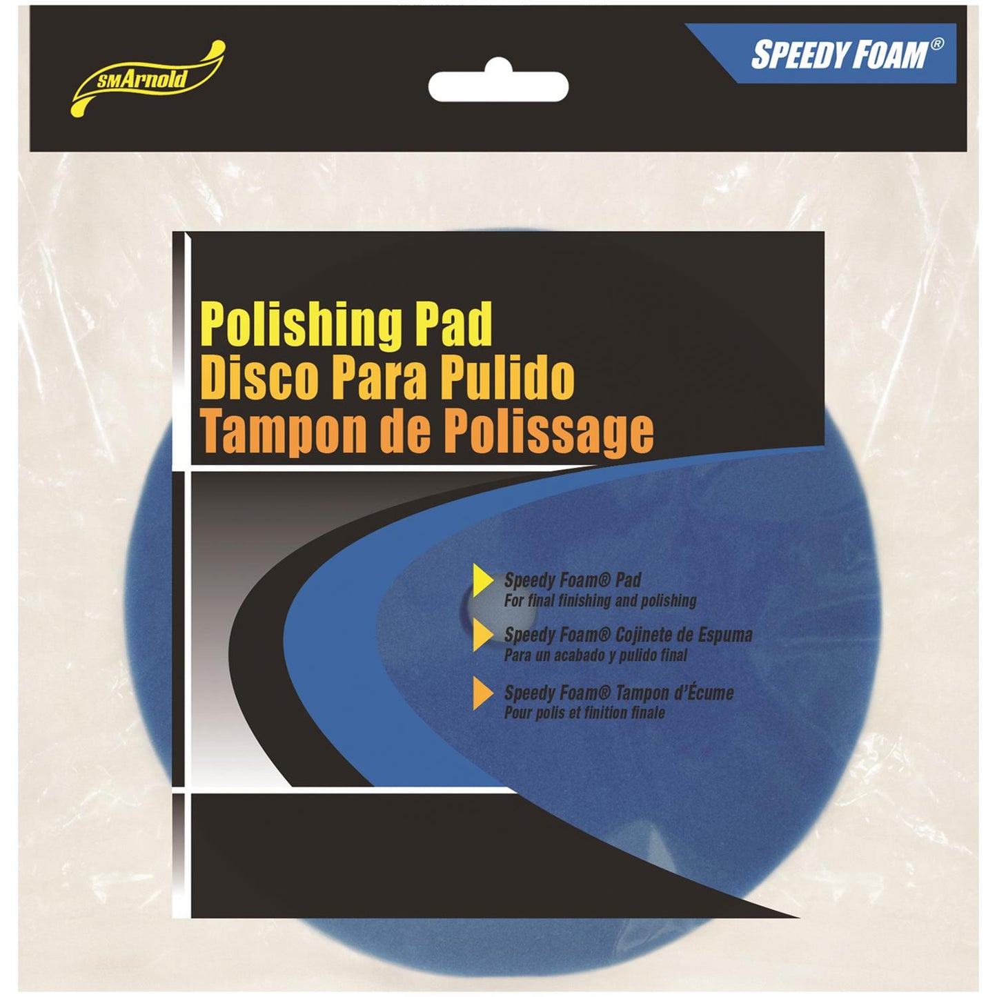 6in speedy foam medium polishing pad blue