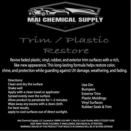 Trim and Plastic Restore