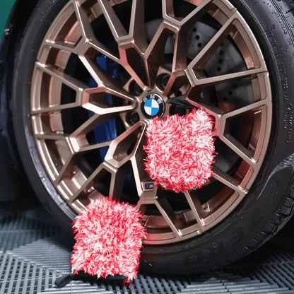 Microfiber finger wash mitt