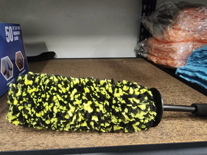 Microfiber Rim Wheel Brush with Soft Grip Handle, 18"