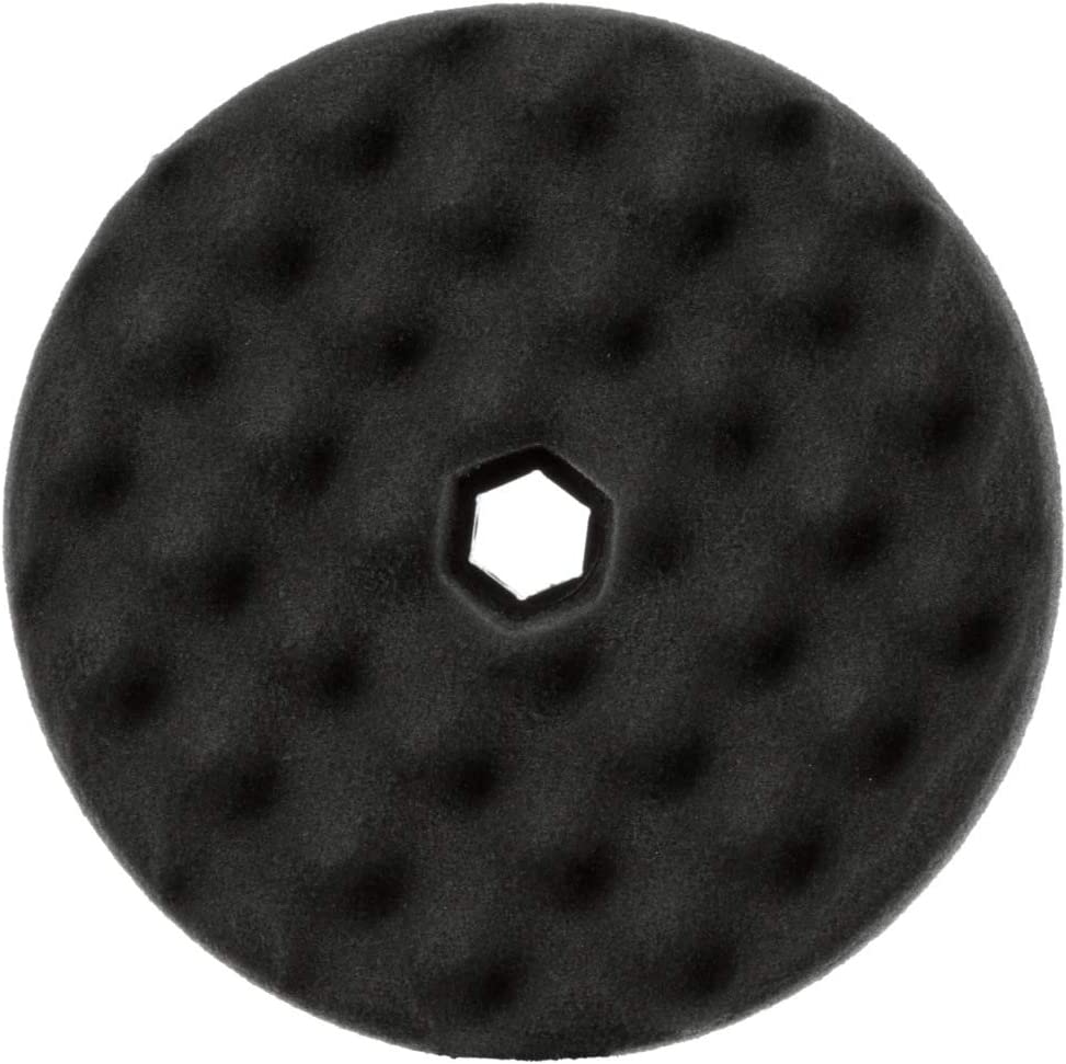 Snap It Medium Cut Foam Polishing Pad Double Sided 8 Inches, Black