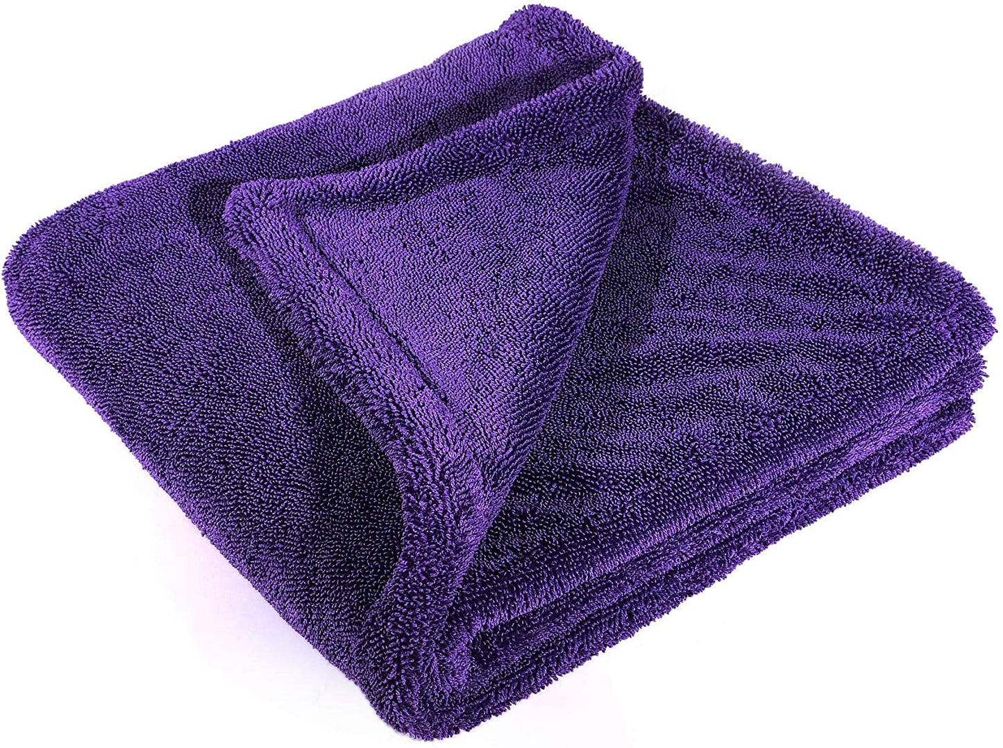 Maxshine 1200GSM Microfiber Duo Twisted Drying Towel for Car Detailing, Purple,