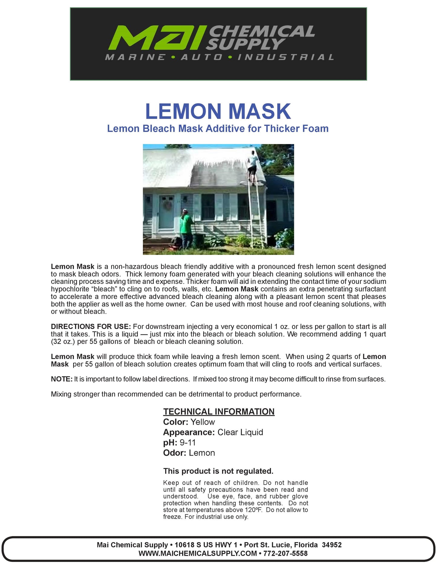 LEMON MASK (Lemon Bleach Mask Additive for Thicker Foam)