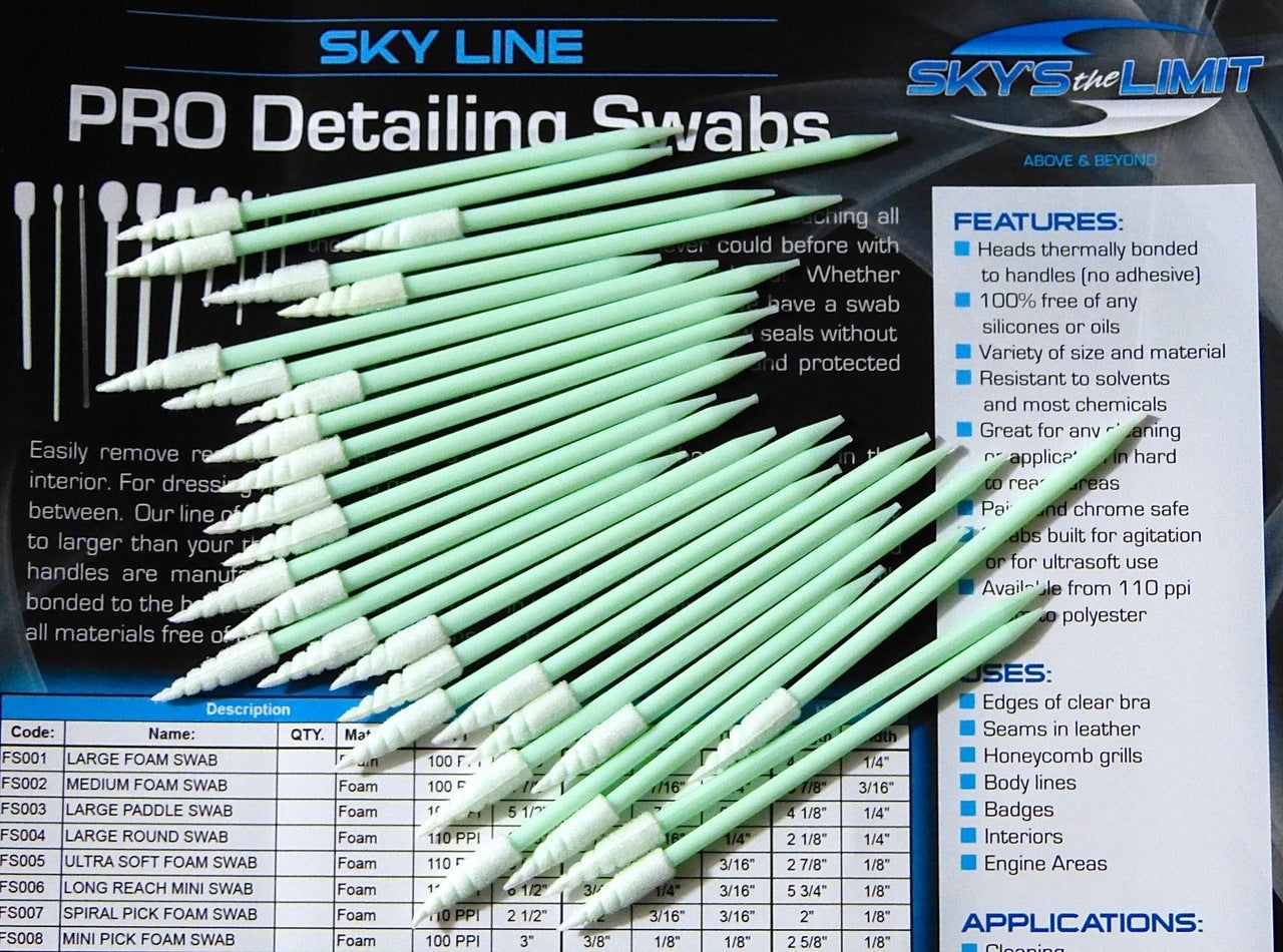 Spiral Pick Foam Swabs 10 Pack