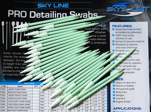 Spiral Pick Foam Swabs 10 Pack